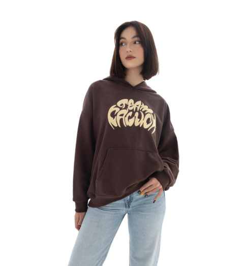Oversize bluza TK 2023 - brązowa Oversize bluza TK 2023 - brązowa