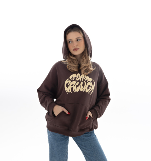 Oversize bluza TK 2023 - brązowa Oversize bluza TK 2023 - brązowa